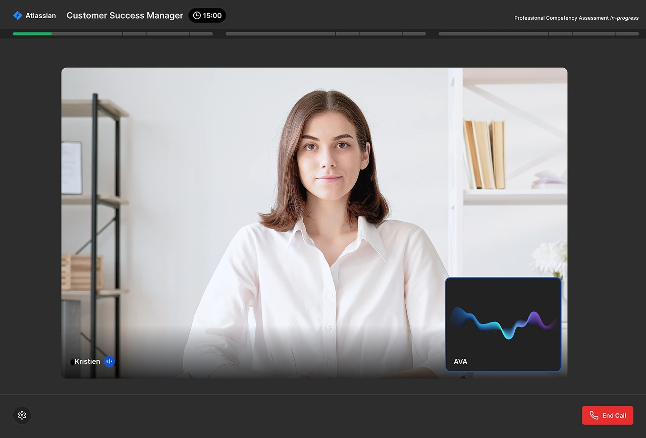 Screenshot of Interview Screen